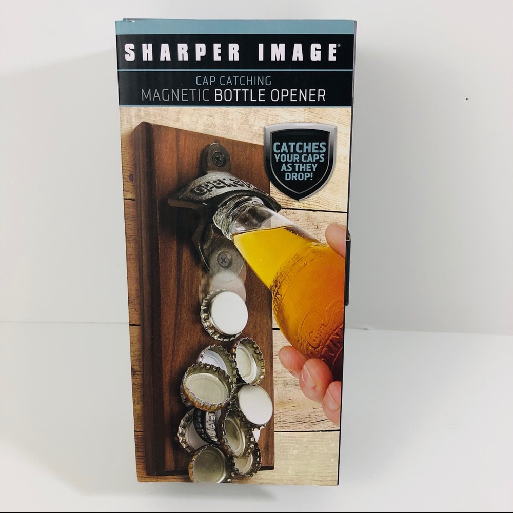 Sharper Image Magnetic Bottle Opener Wall Mount